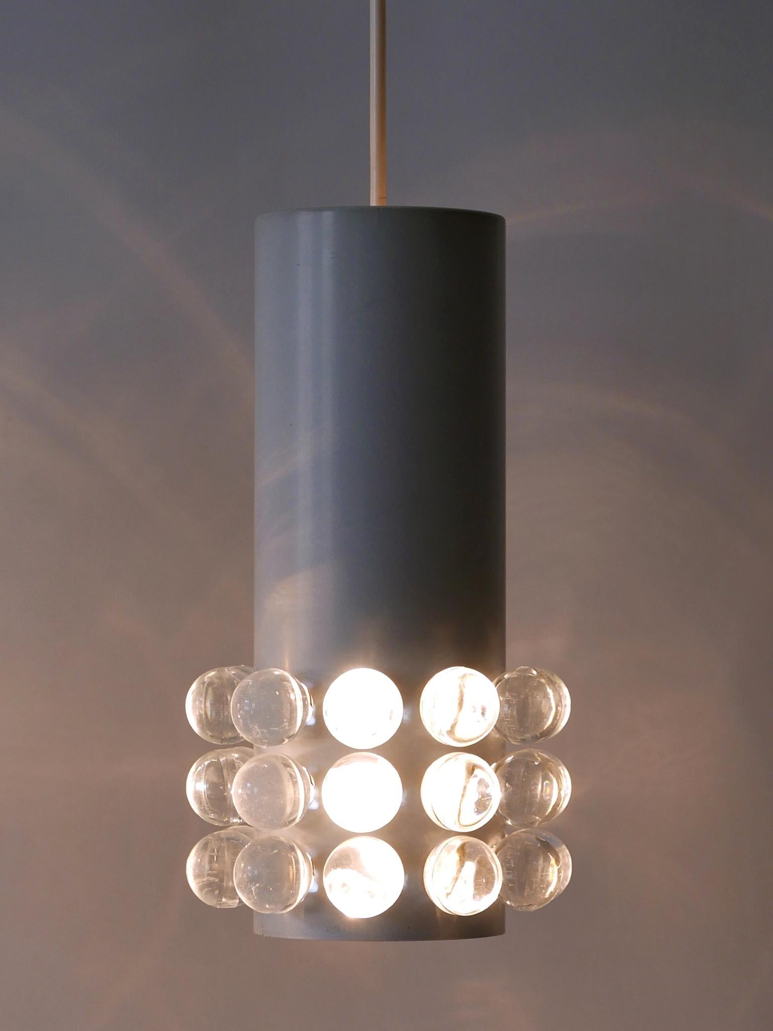 Metal Set of Three Exceptional Mid-Century Modern Pendant Lamps Germany 1960s For Sale