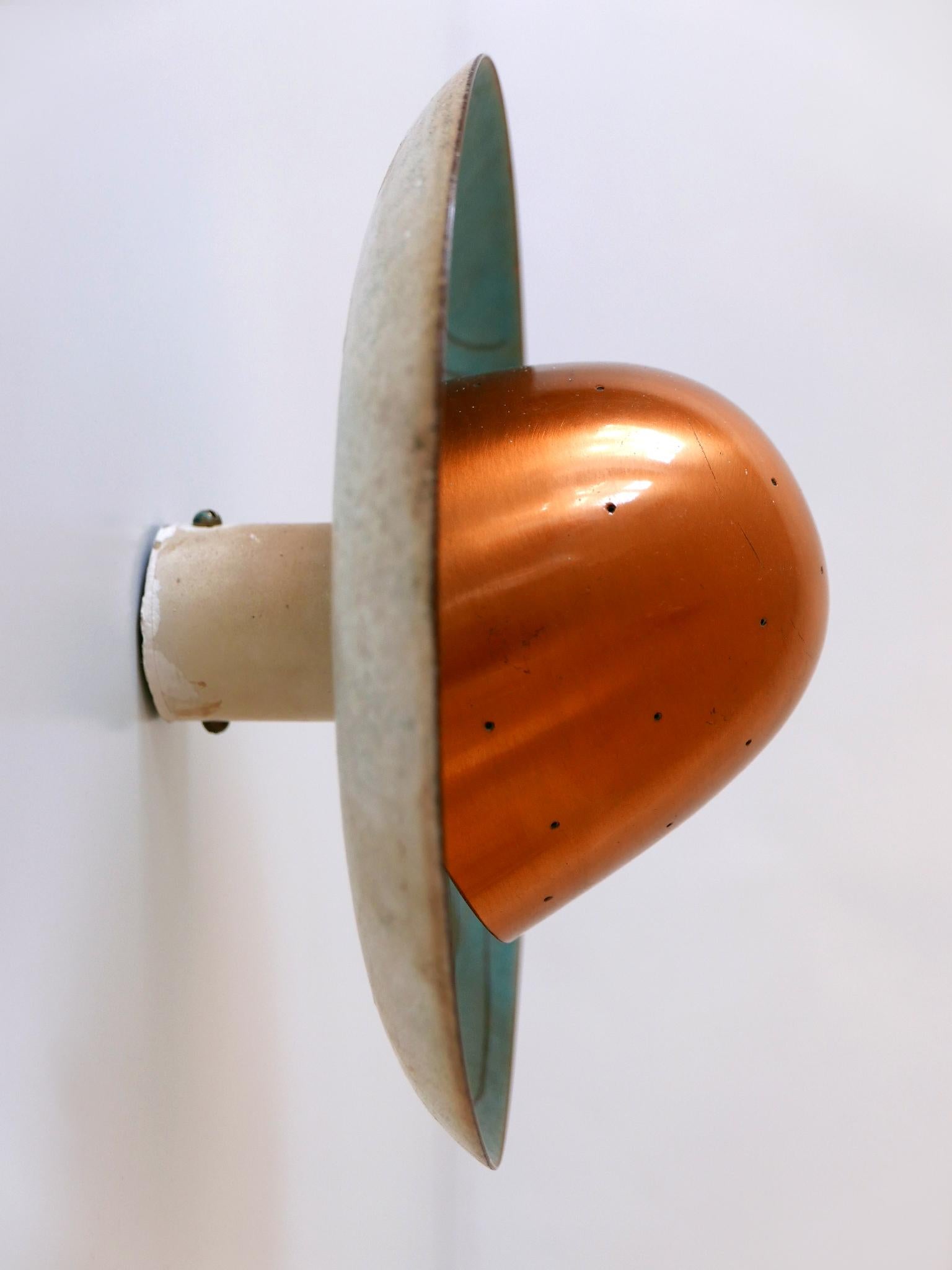 Set of Three Exceptional Mid-Century Modern Scandinavian Copper Sconces, 1960s For Sale 5