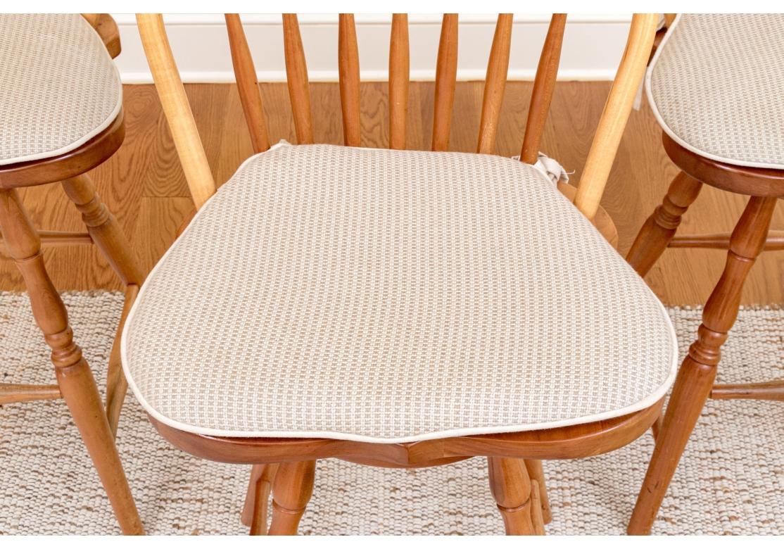 Set Of Three Finely Crafted Counter Stools By Tom Seely Furniture For Sale 3