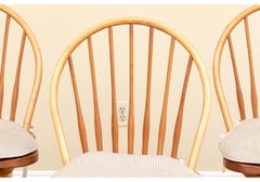 Set Of Three Finely Crafted Counter Stools By Tom Seely Furniture