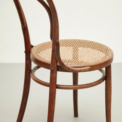 Ensemble de trois chaises Fischel en bois de roseau et rotin:: vers 1940