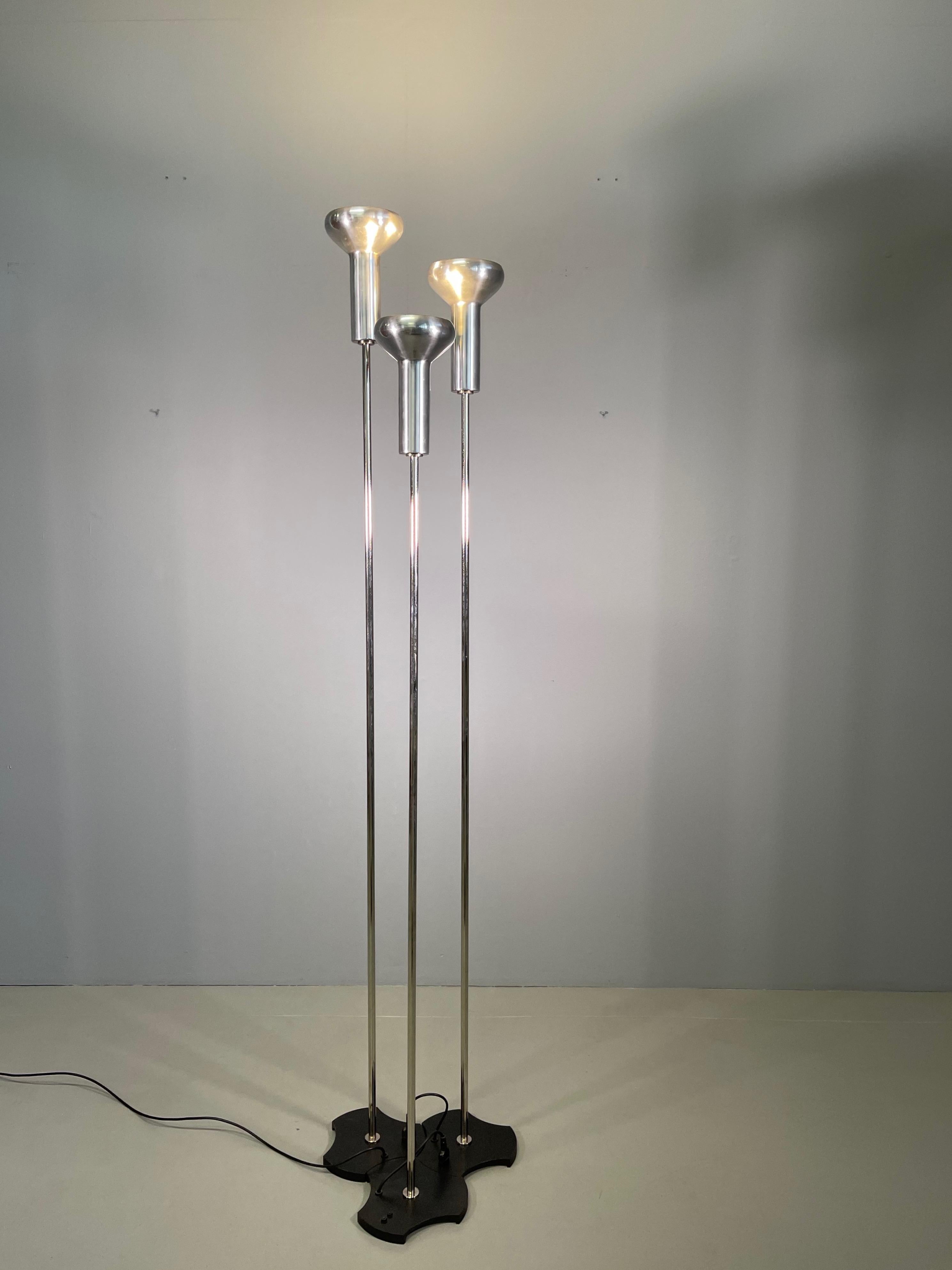 Mid-Century Modern Set of Three Floor Lamps 1073 by Gino Sarfatti by Arteluce