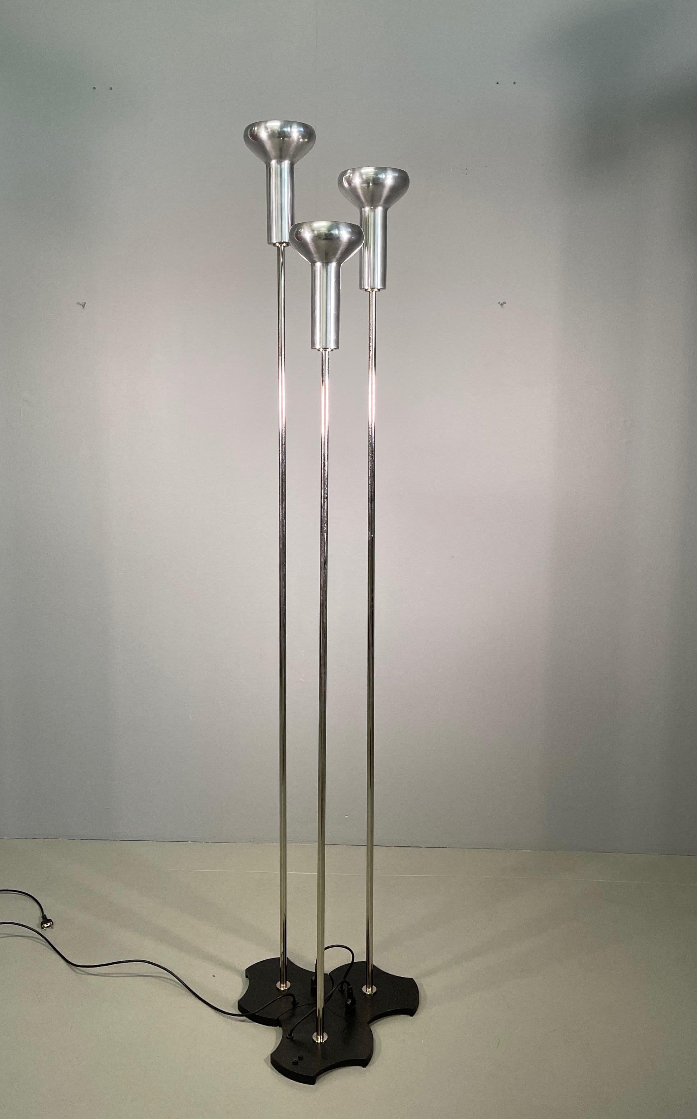 Italian Set of Three Floor Lamps 1073 by Gino Sarfatti by Arteluce