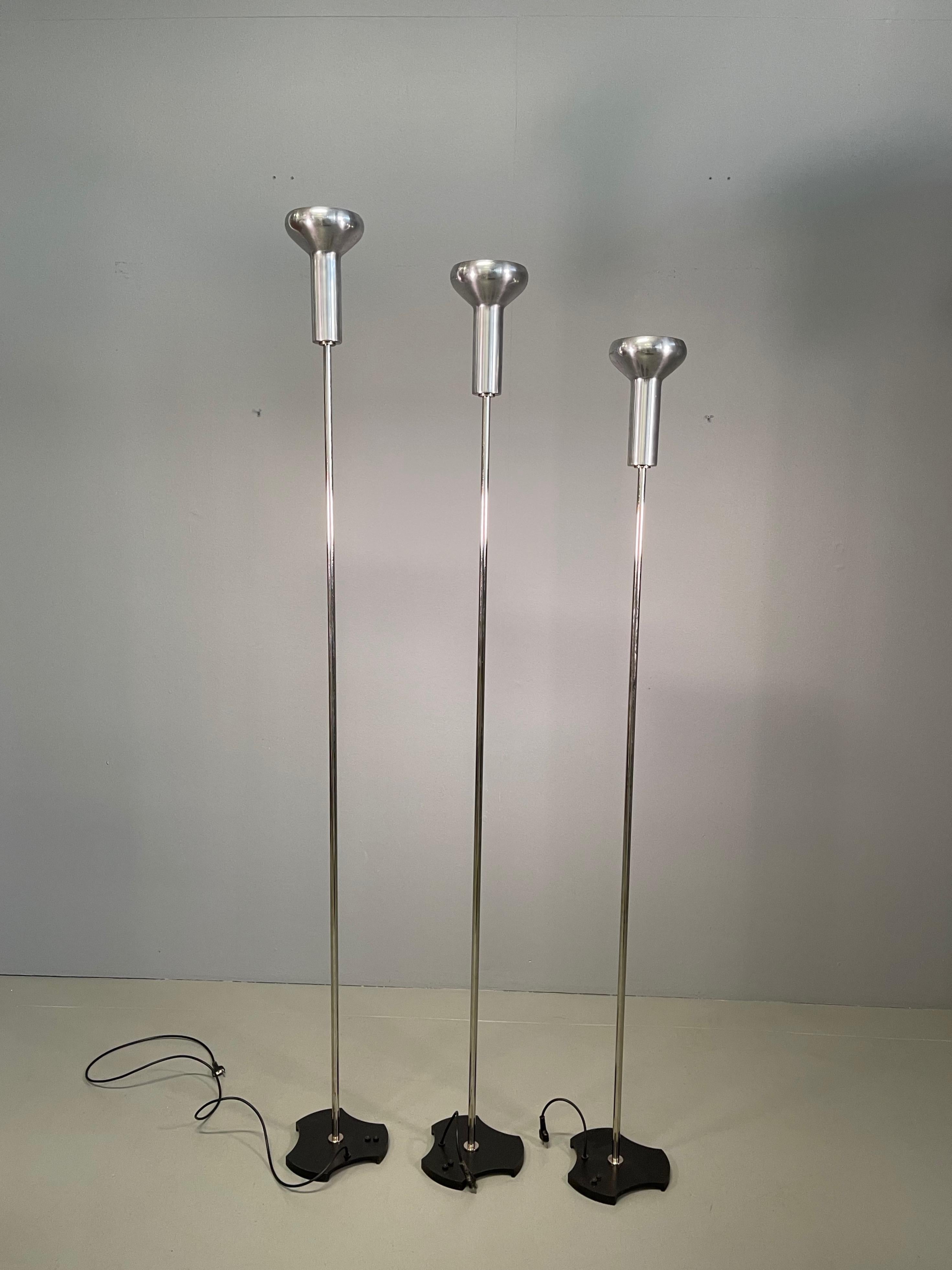 Set of Three Floor Lamps 1073 by Gino Sarfatti by Arteluce 2