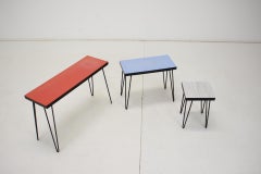 Juego de tres soportes para flores, años 70