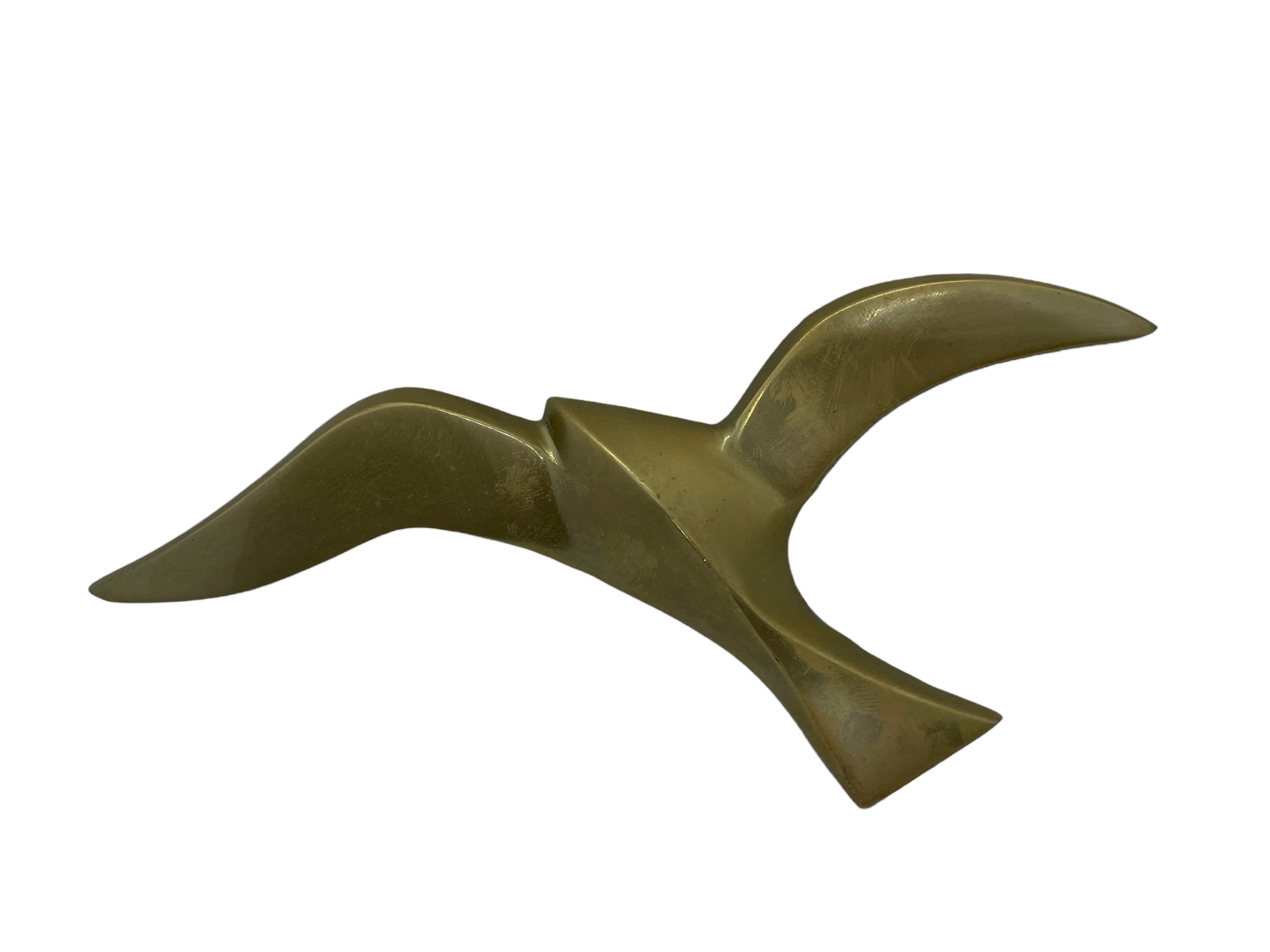 Set of Three Flying Swallows Birds Brass Metal Wall Decoration Vintage, 1960s 1