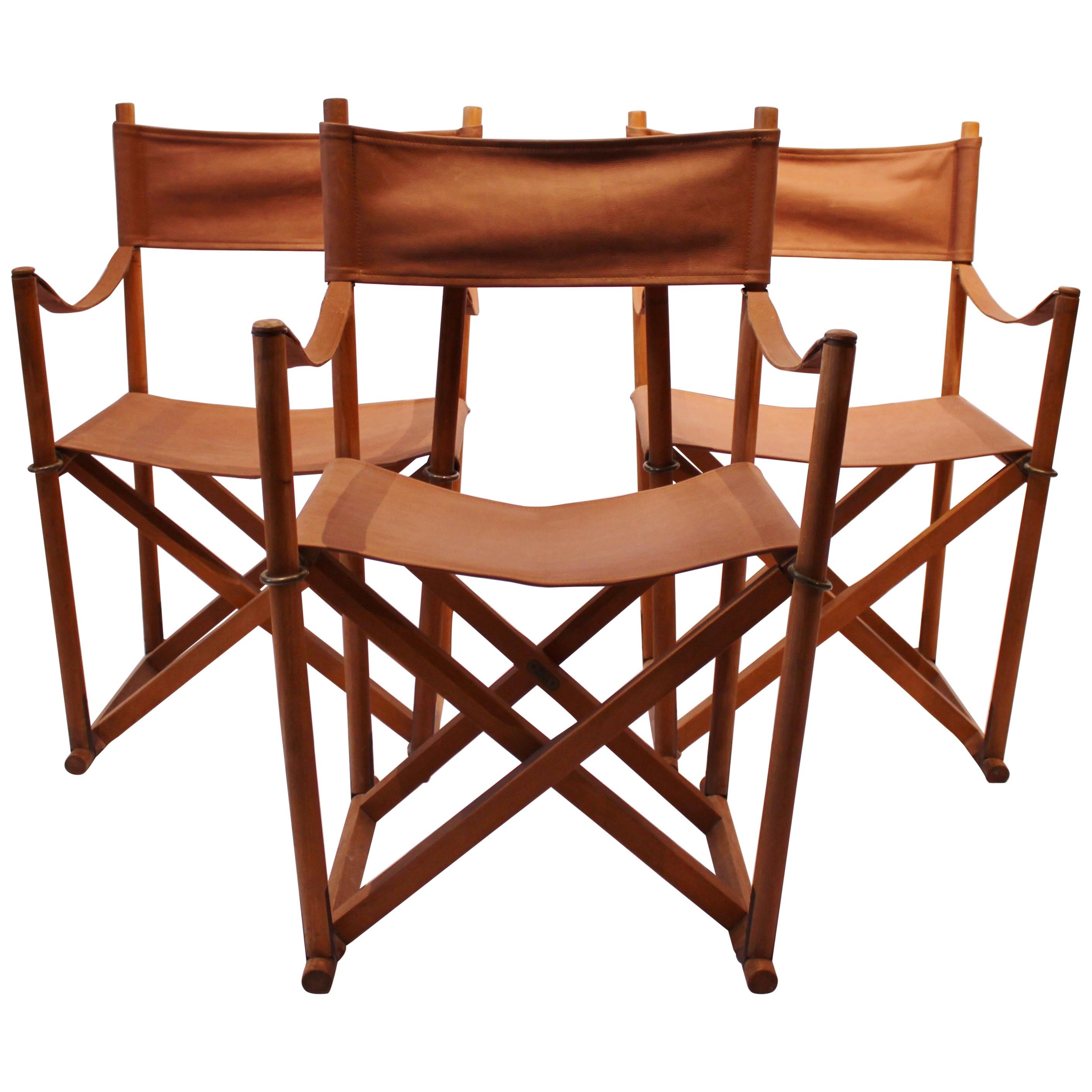 Set of Three Folding Chairs, Model MK99200 by Mogens Koch, 1960s