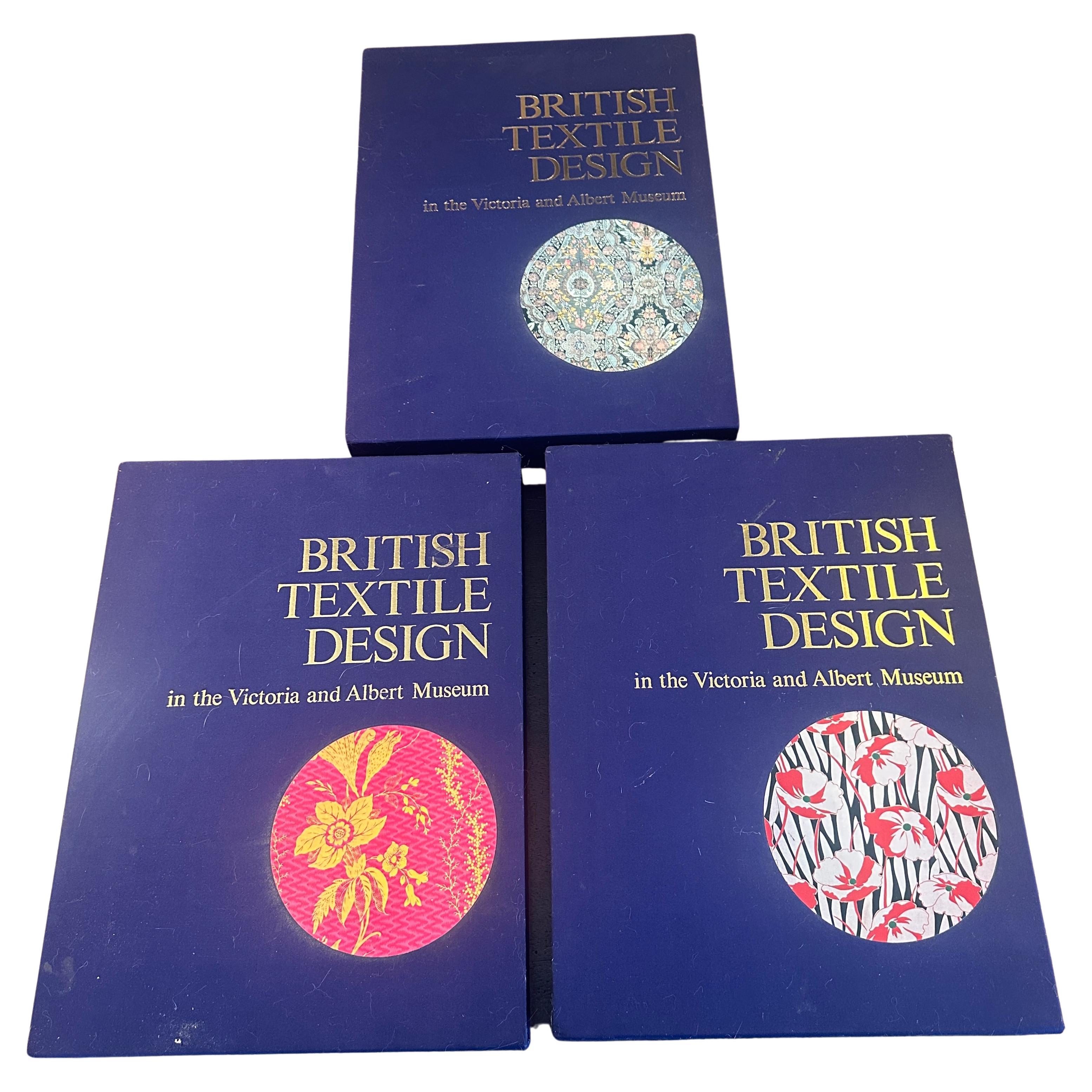 British Textile Design, V&A, London,  1980, Gakken, Tokyo, 3 Volumes For Sale