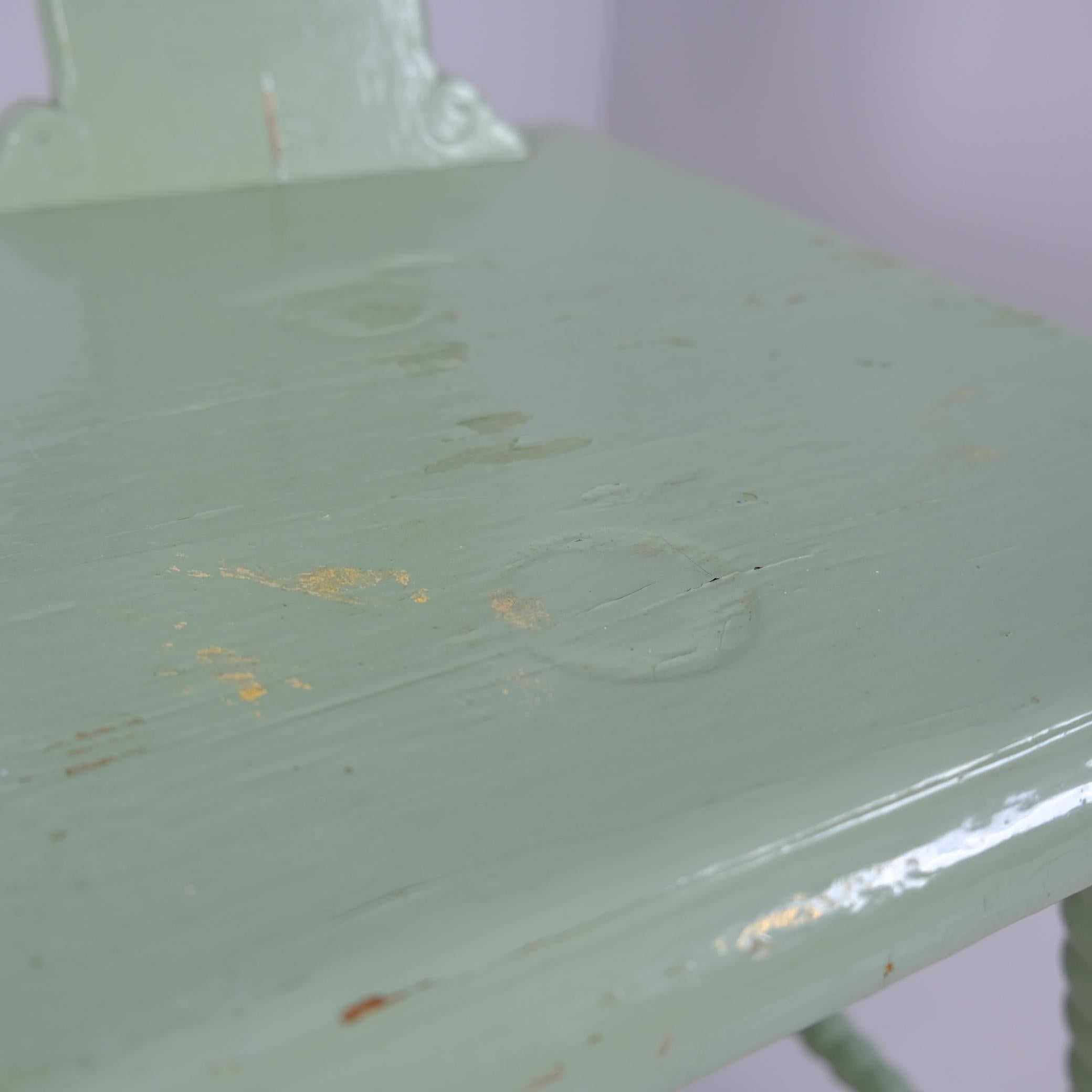 Pine Set of Three Folk / Tyrolean-Style Chairs in Mint Green, Finland c. Early 1900s For Sale