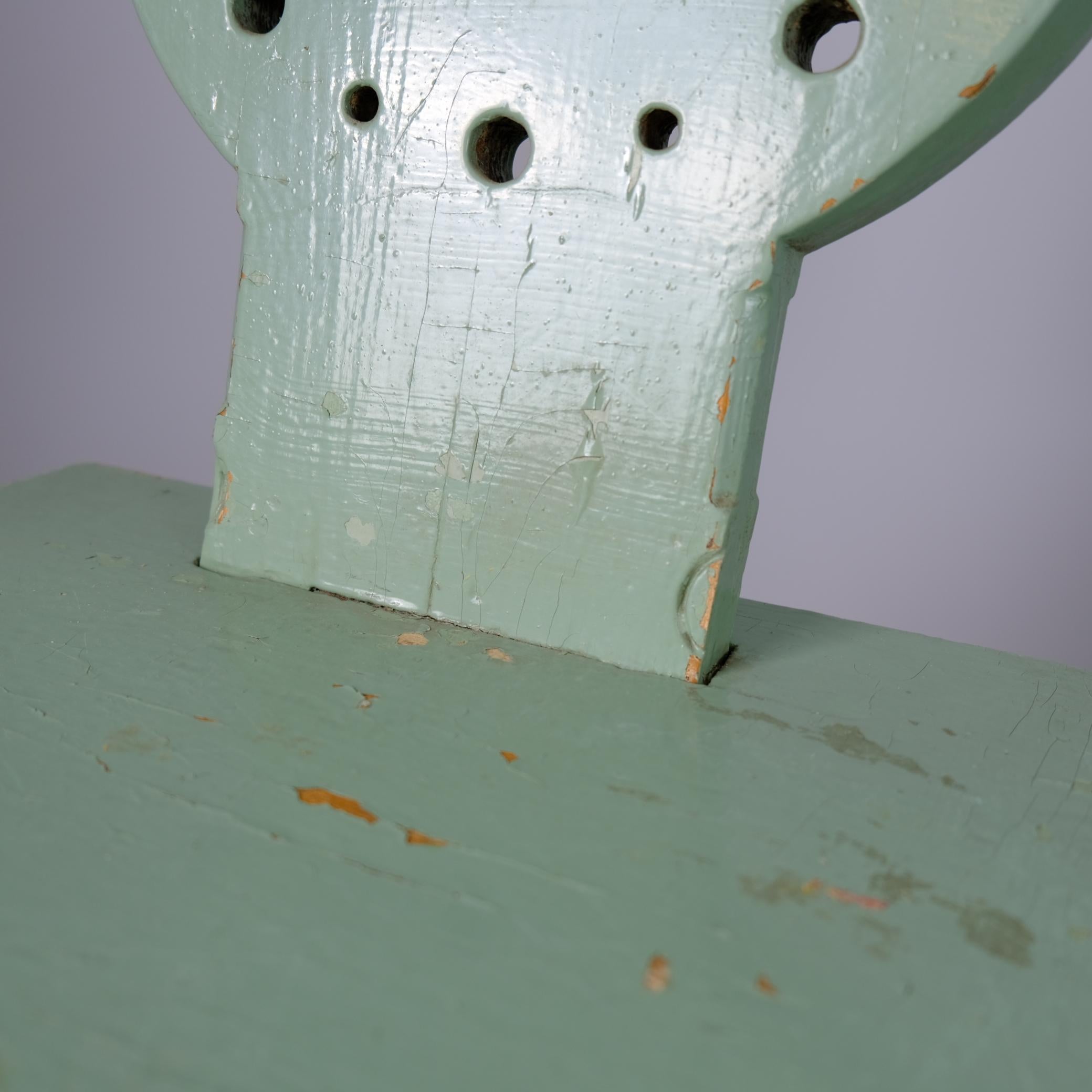 Set of Three Folk / Tyrolean-Style Chairs in Mint Green, Finland c. Early 1900s For Sale 1