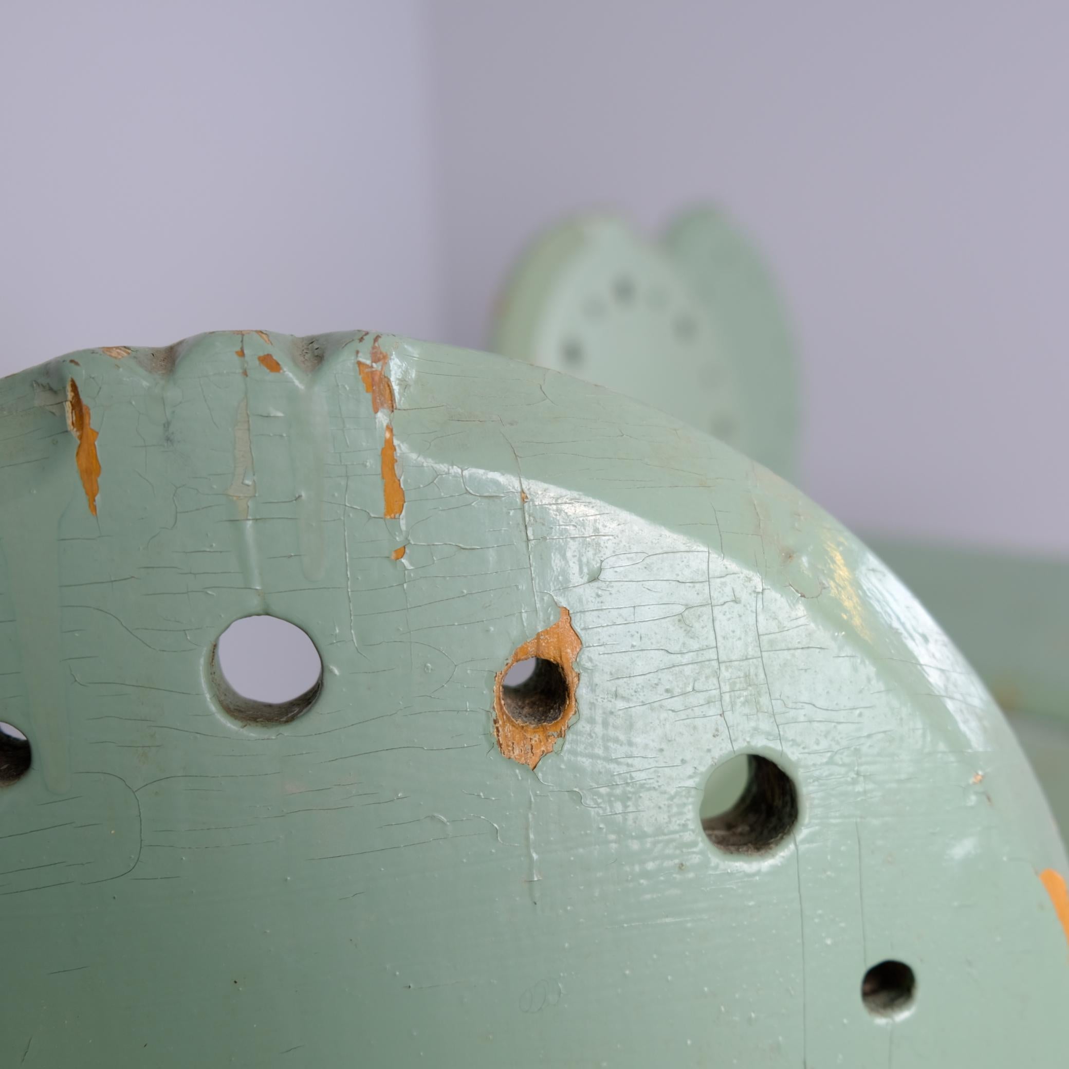 Set of Three Folk / Tyrolean-Style Chairs in Mint Green, Finland c. Early 1900s For Sale 2