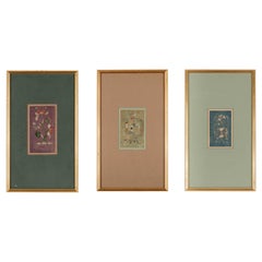 Set of Three Framed Antique Chinese Textiles Qing Dynasty Provenance