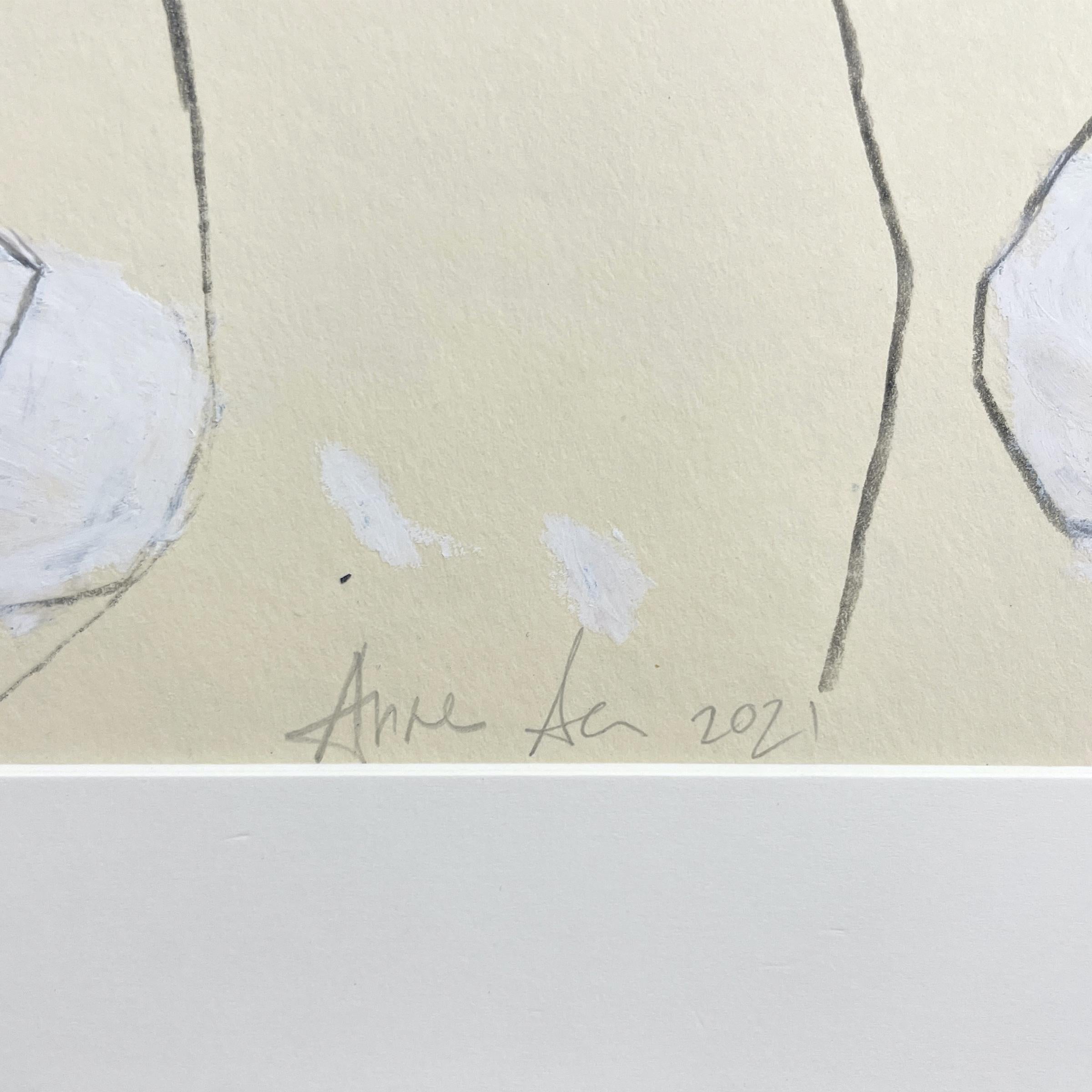 Satz von drei gerahmten Zeichnungen von Anne Abueva, 2021 im Angebot 5