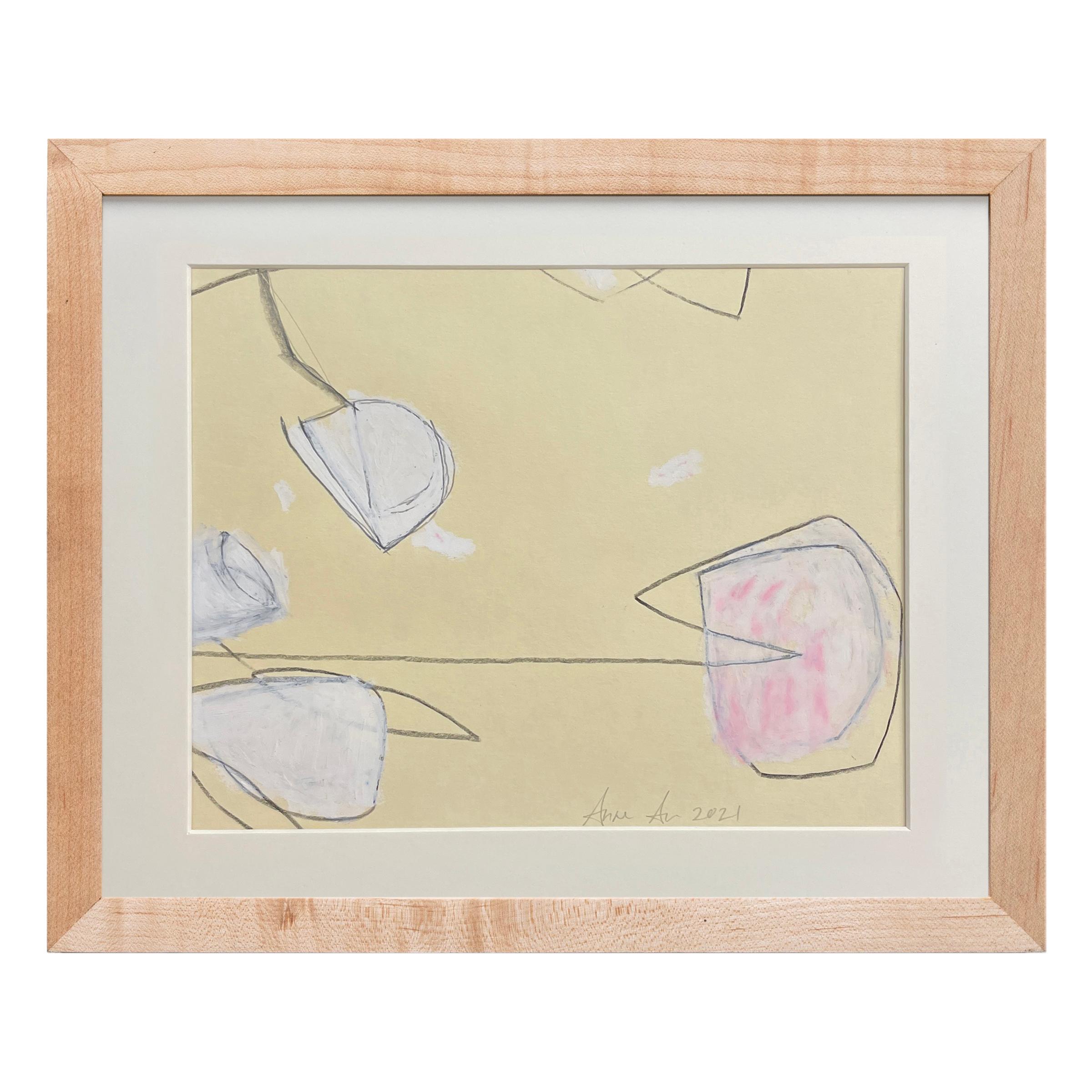 Contemporary Set of Three Framed Drawing by Anne Abueva, 2021 For Sale