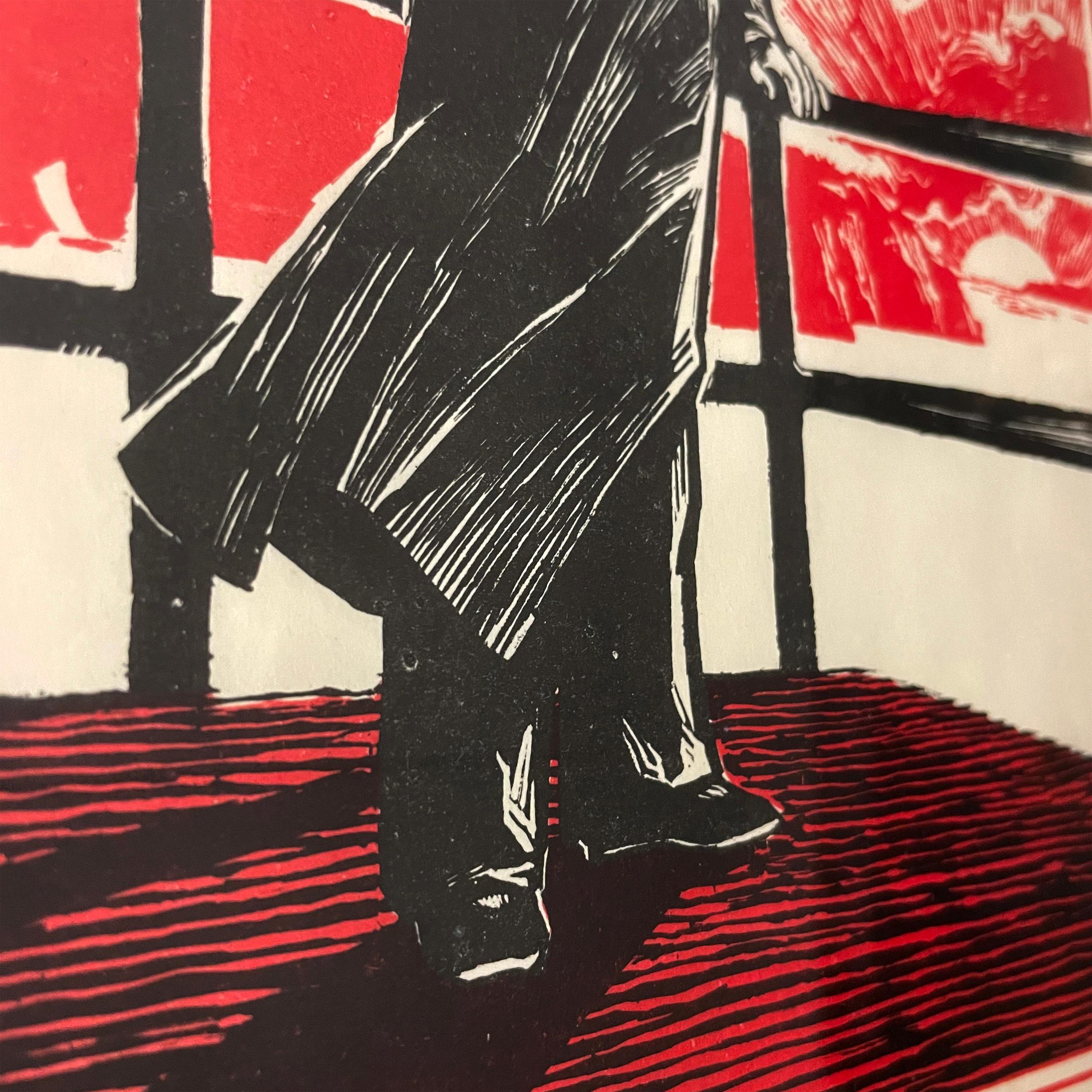 Set of Three Framed Mao Woodblock Prints For Sale 1
