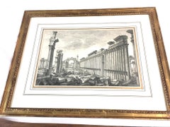 Set di tre acqueforti neoclassiche con cornice Le rovine di Palmira Wood 1753