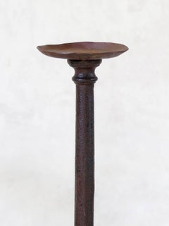 Set of Three French 19th Century Wrought Iron Candelabras