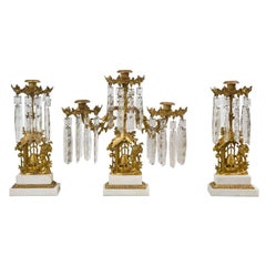 Antique Set of Three French Belle Époque Style Candelabras