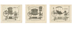 Set of Three French Carriage & Coachbuilding Engravings, 1771