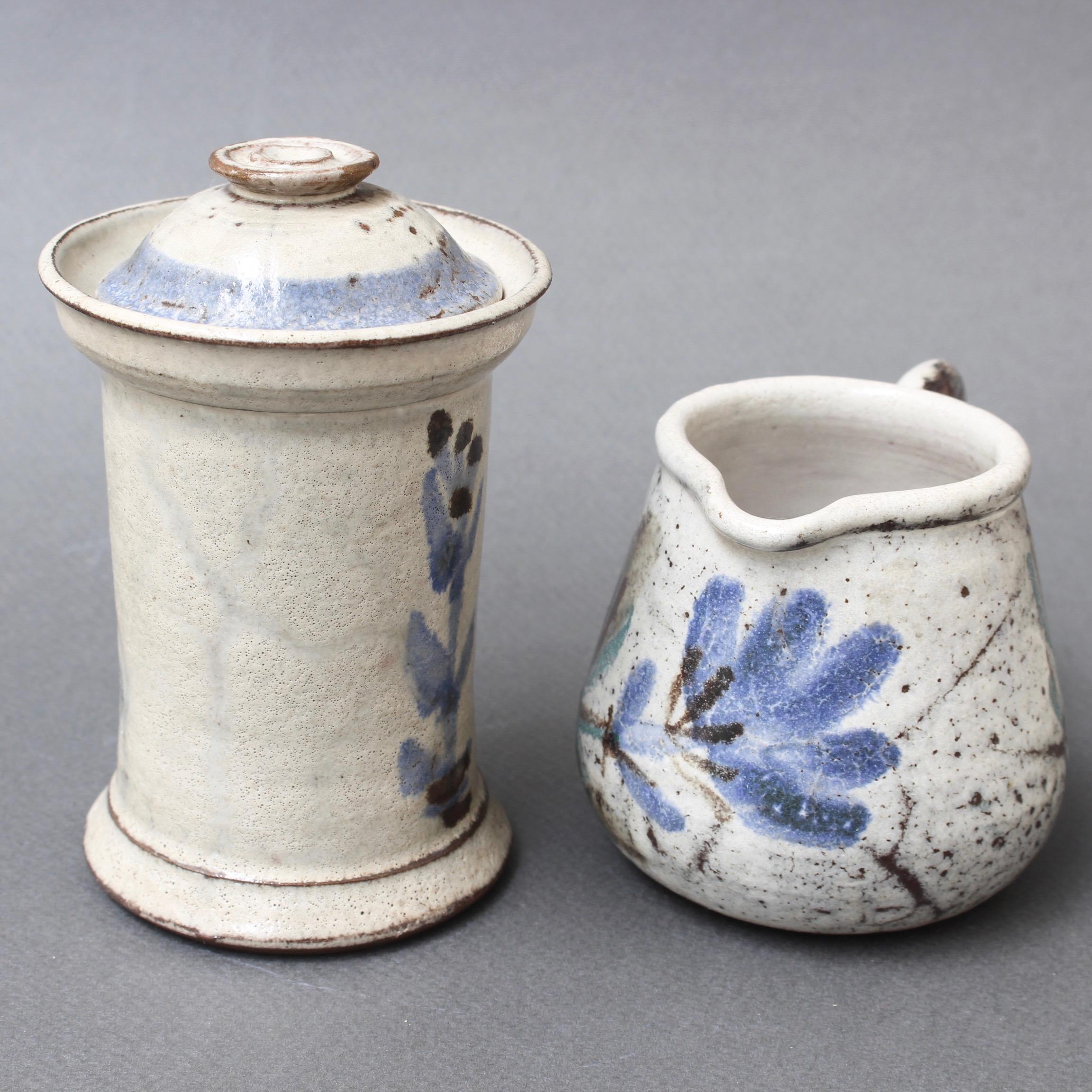 Mid-20th Century Set of Three French Ceramic Pieces by Gustave Reynaud for Le Mûrier, circa 1950s