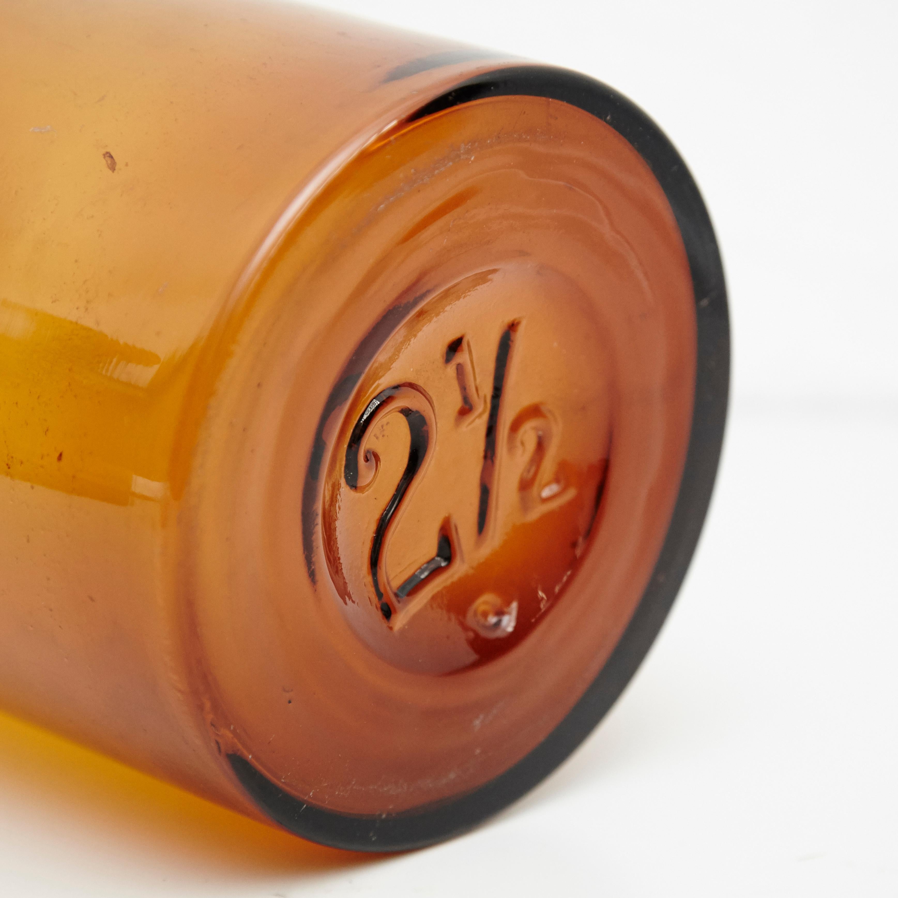 antique amber glass bottles