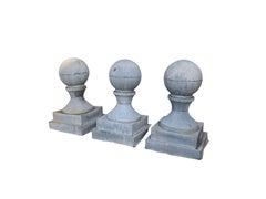 Set of Three French Zinc Garden Finials