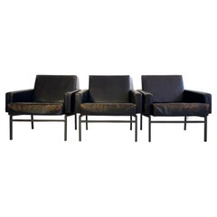 Set of Three Friedrich Wilhelm Moller for COR Leather Armchairs