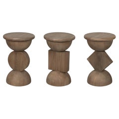 Ensemble de trois tables d'appoint géométriques