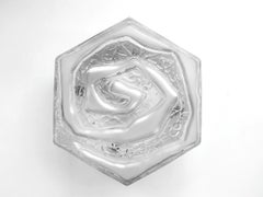 Set of Three Geometric Glass Ceiling Wall Flushmounts Sconces, 1960s