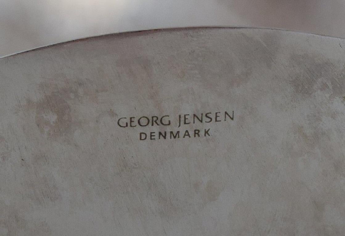 20ième siècle Ensemble de trois bols Leaf de Georg Jensen en acier inoxydable. Fin des années 1900. en vente