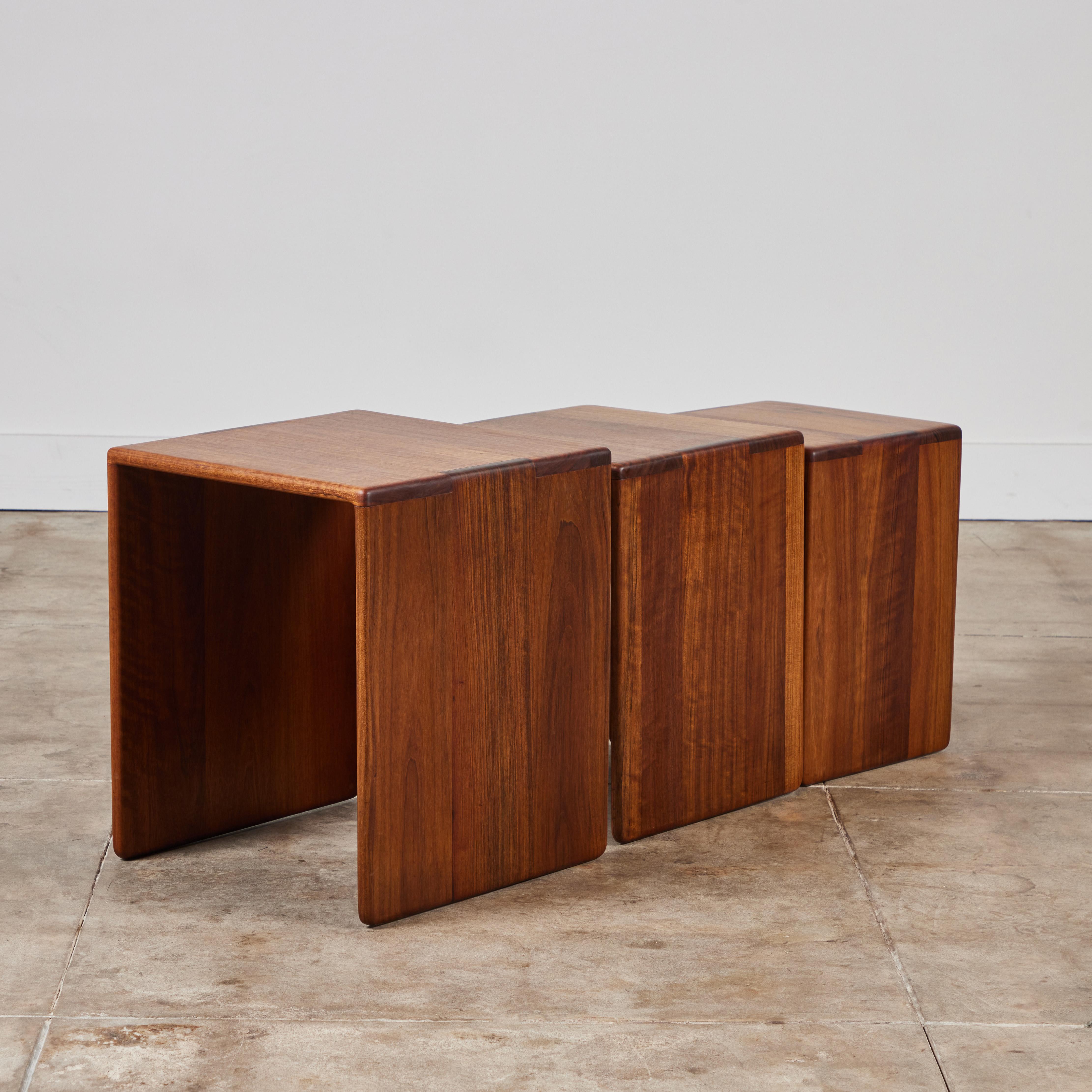 Mid-Century Modern Set of Three Gerald McCabe Shedua Nesting Tables