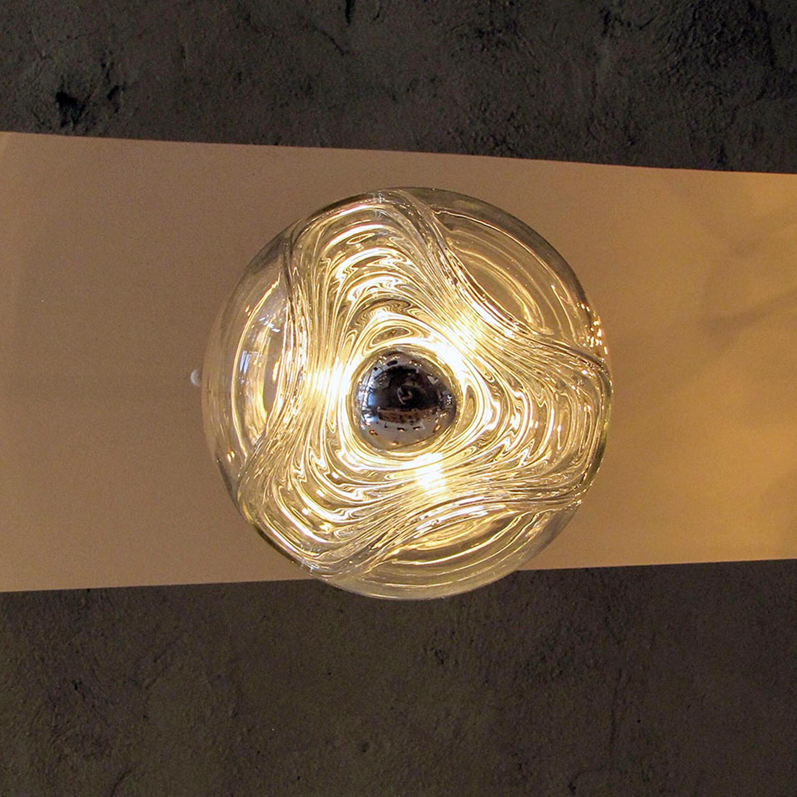 German Clear Glass Hanging Lights, 1970 For Sale 4