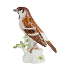 Set of Three German Porcelain Bird Figures by Meissen