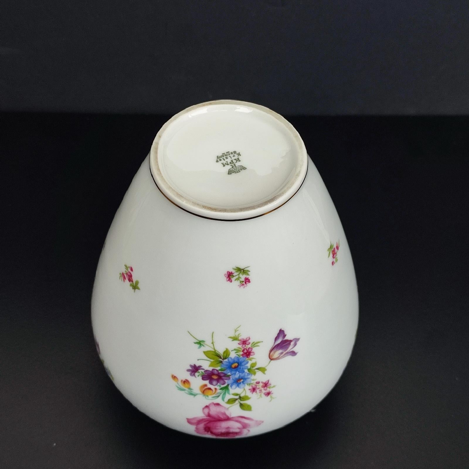 Set of Three German Porcelain Vases, Mid-Century, KPM For Sale 13