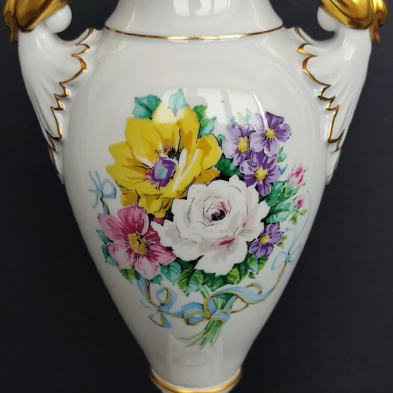 20th Century Set of Three German Porcelain Vases, Mid-Century, KPM For Sale