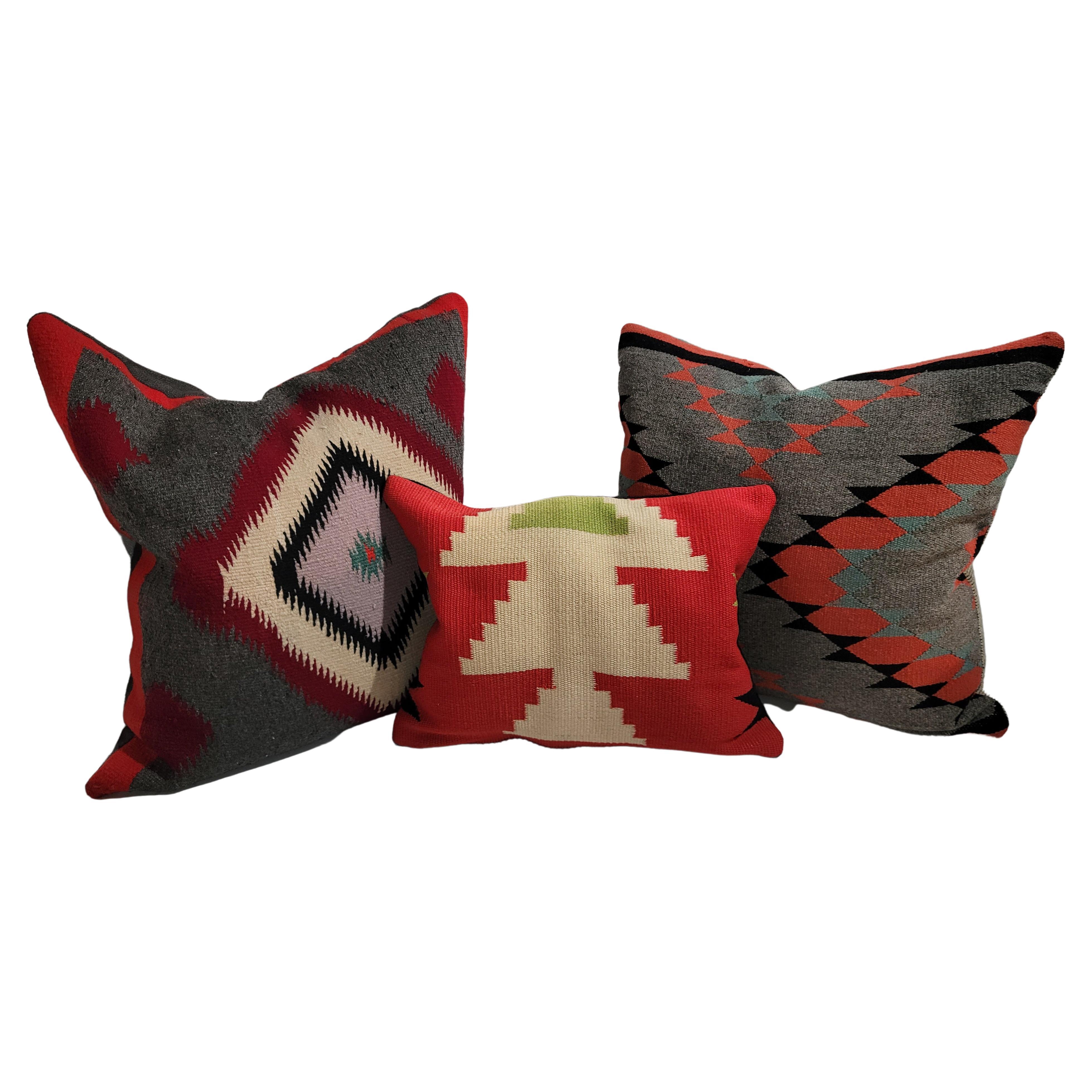 Set of Three German Town Pillows For Sale