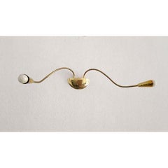 Set of Three German Vintage Large Flex Arm Adjustable Brass Wall Lights Sconces