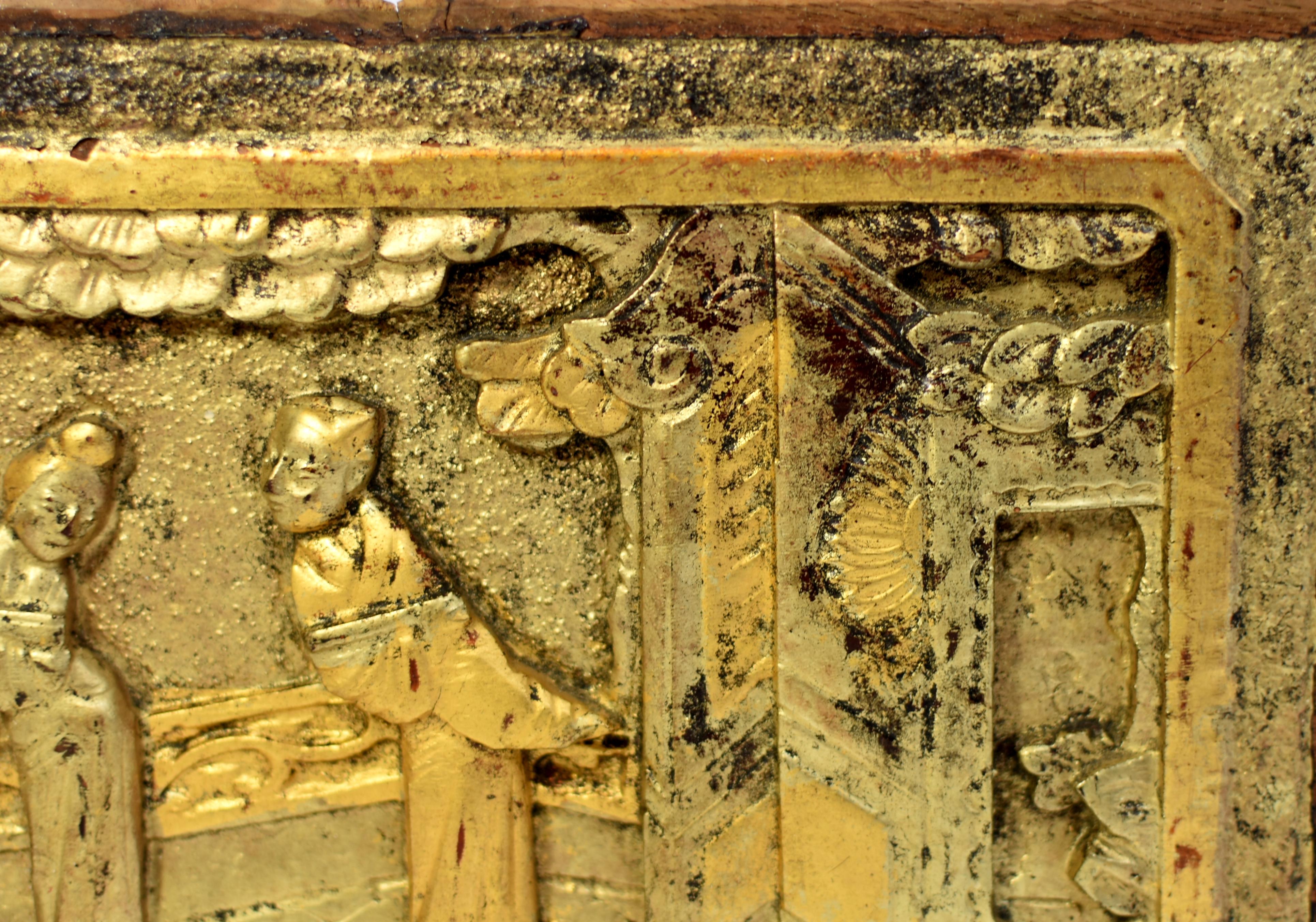 Set of Three Gilded Wood Carvings for Love 4
