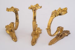 Set of Three Gilt Bronze Curtain Tie-Backs