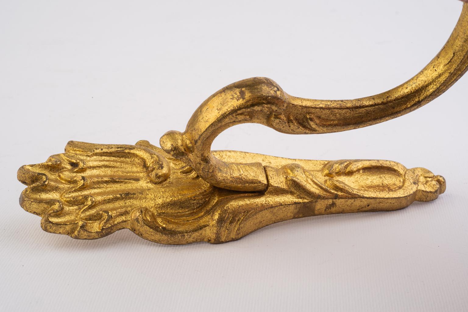 French Set of Three Gilt Bronze Curtain Tie-Backs