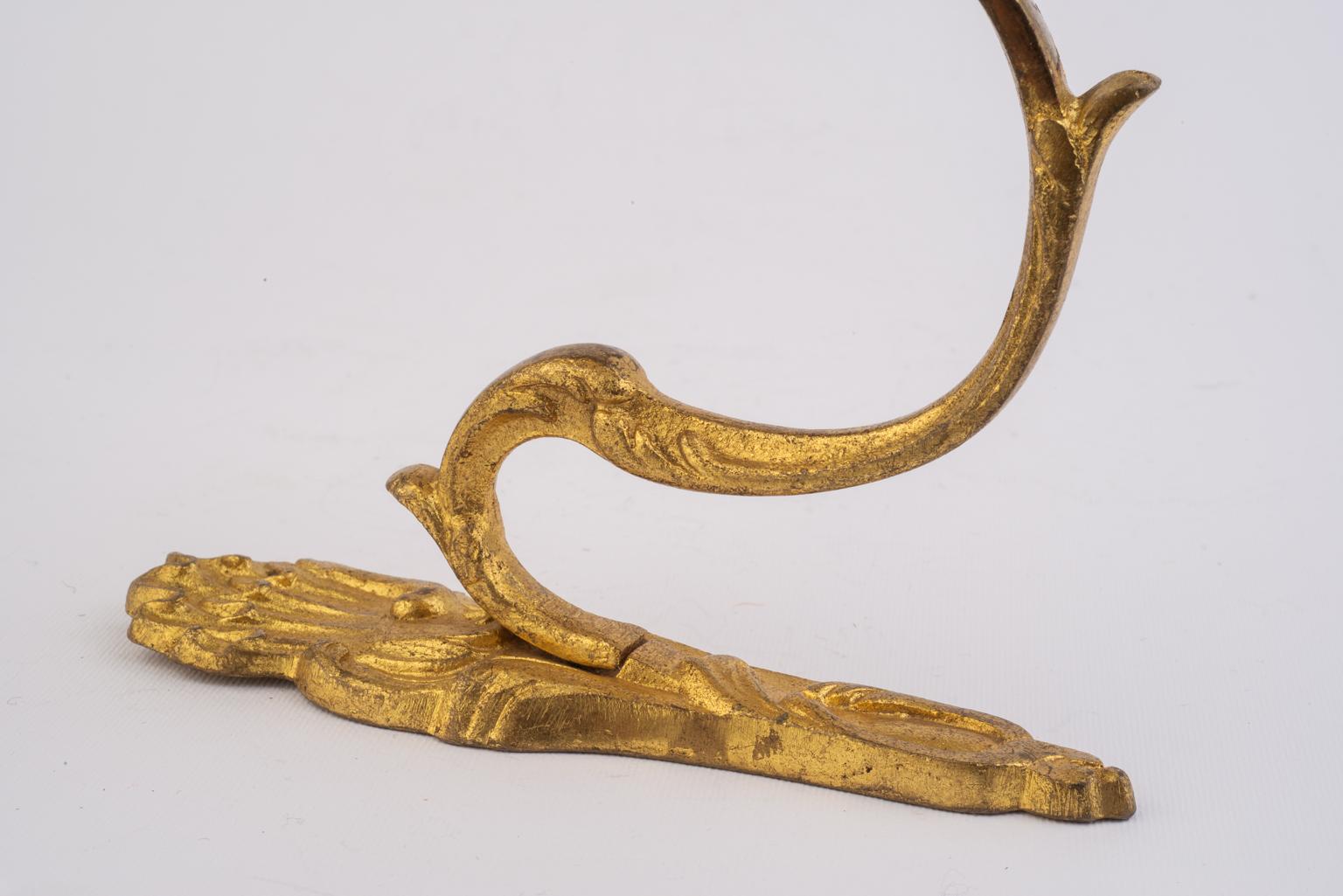 Set of Three Gilt Bronze Curtain Tie-Backs In Excellent Condition In Alessandria, Piemonte