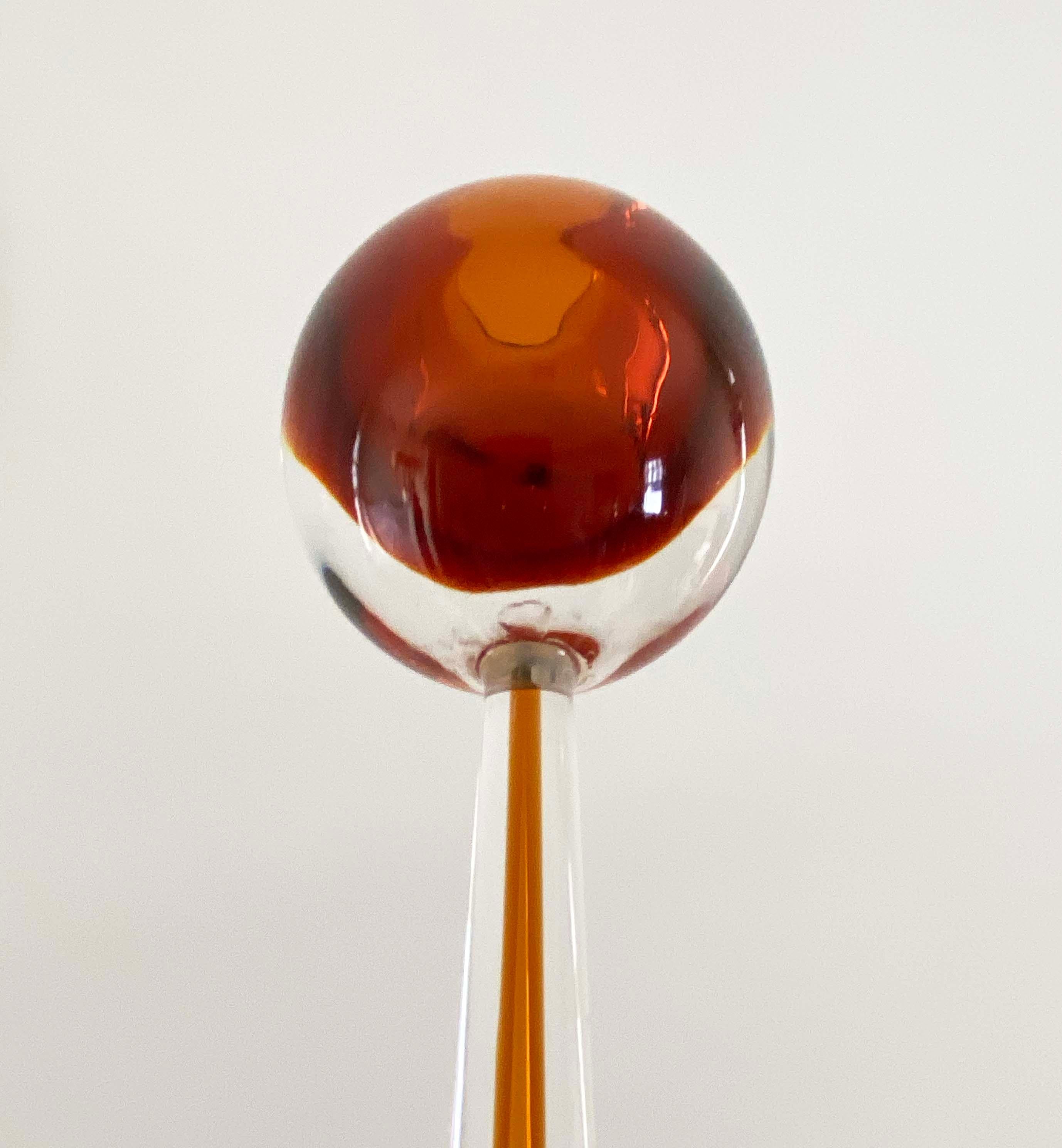Set of Three Gino Cenedese & Co. Murano Signed Art Glass Candlesticks For Sale 2