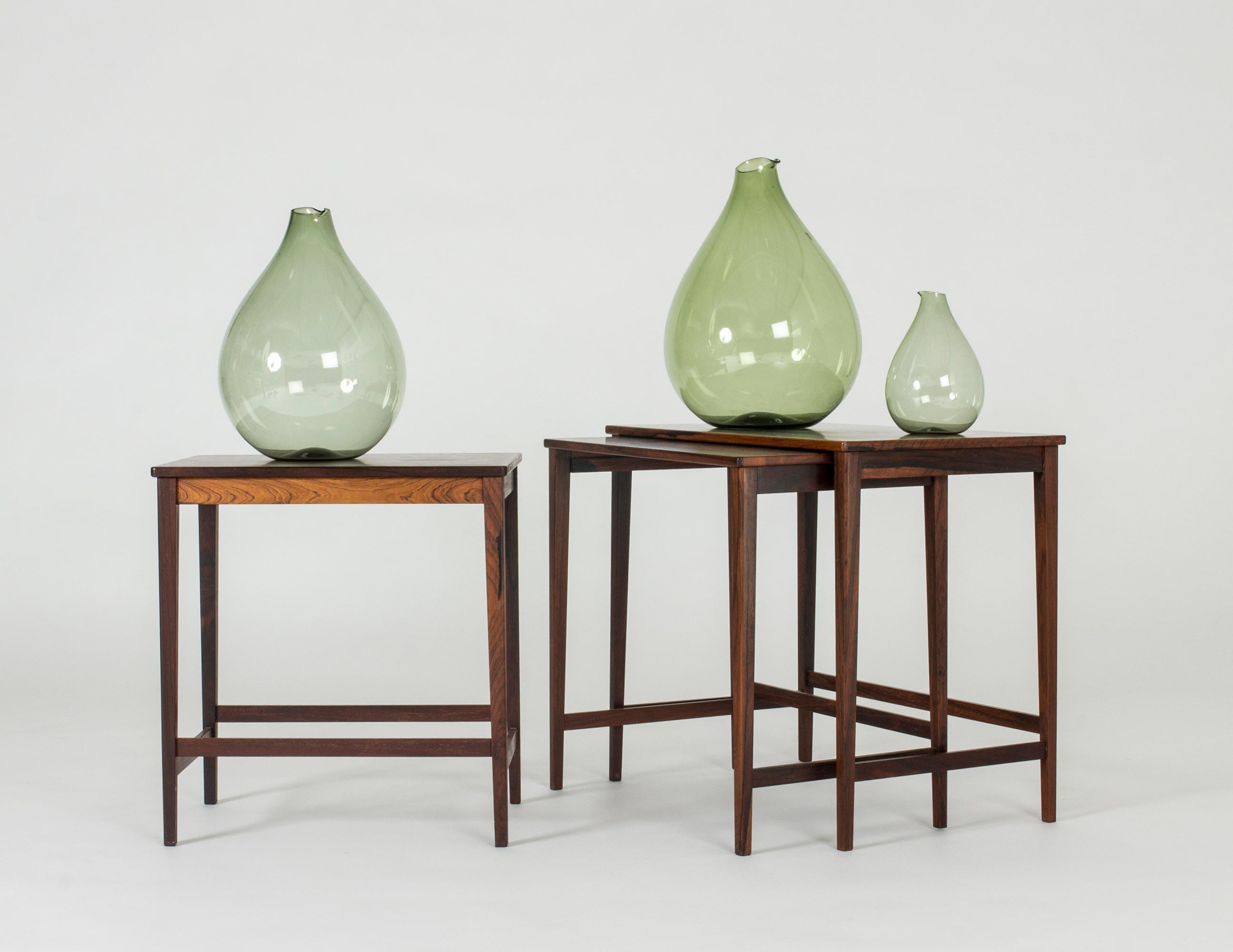Set of Three Glass Vases by Kjell Blomberg (Geblasenes Glas)