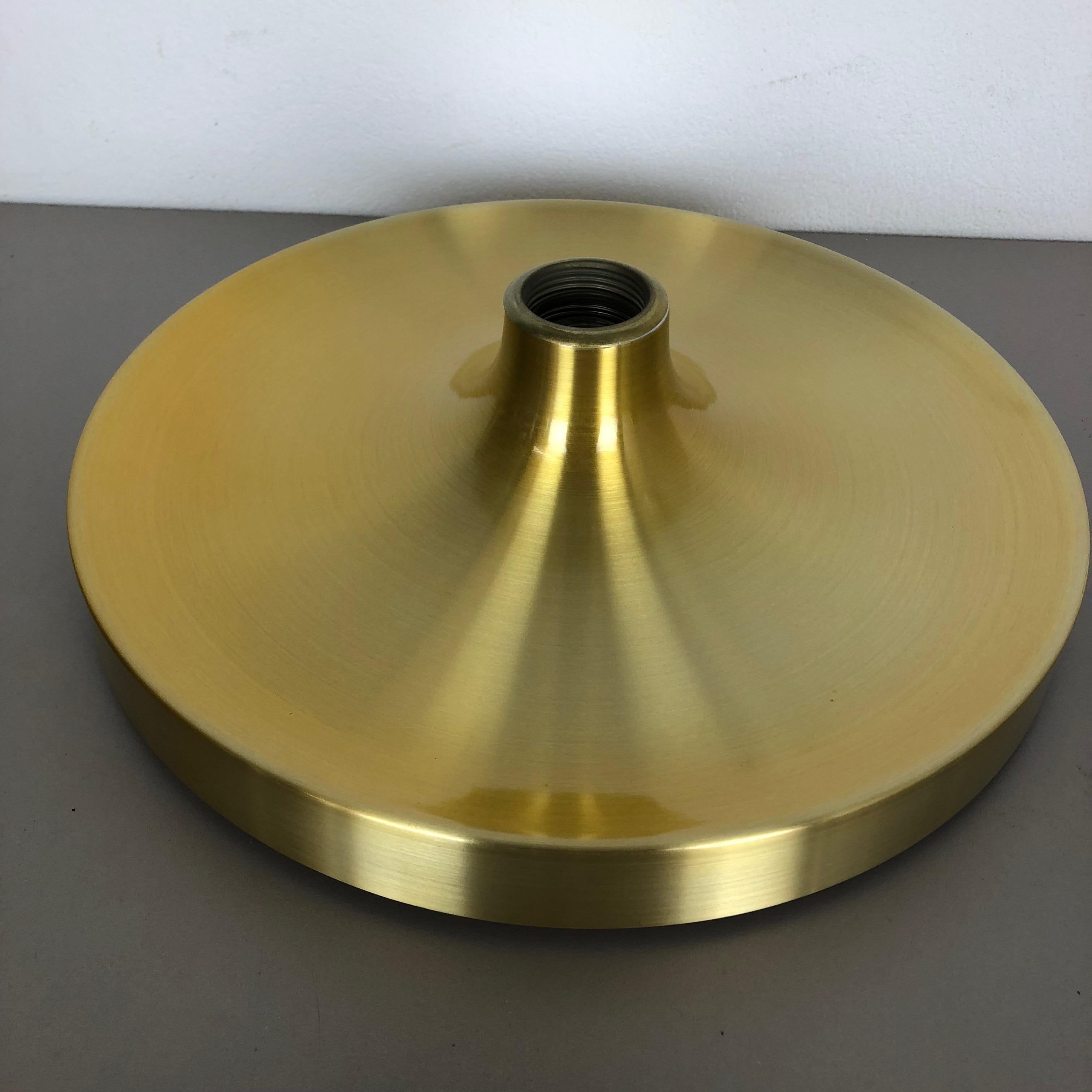 Set of Three Gold 1960s Charlotte Perriand Disc Wall Light by Honsel, Germany For Sale 11