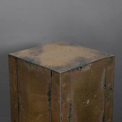 Set of Three Gold Oxidized Mirror Nesting Tables Seventies Style