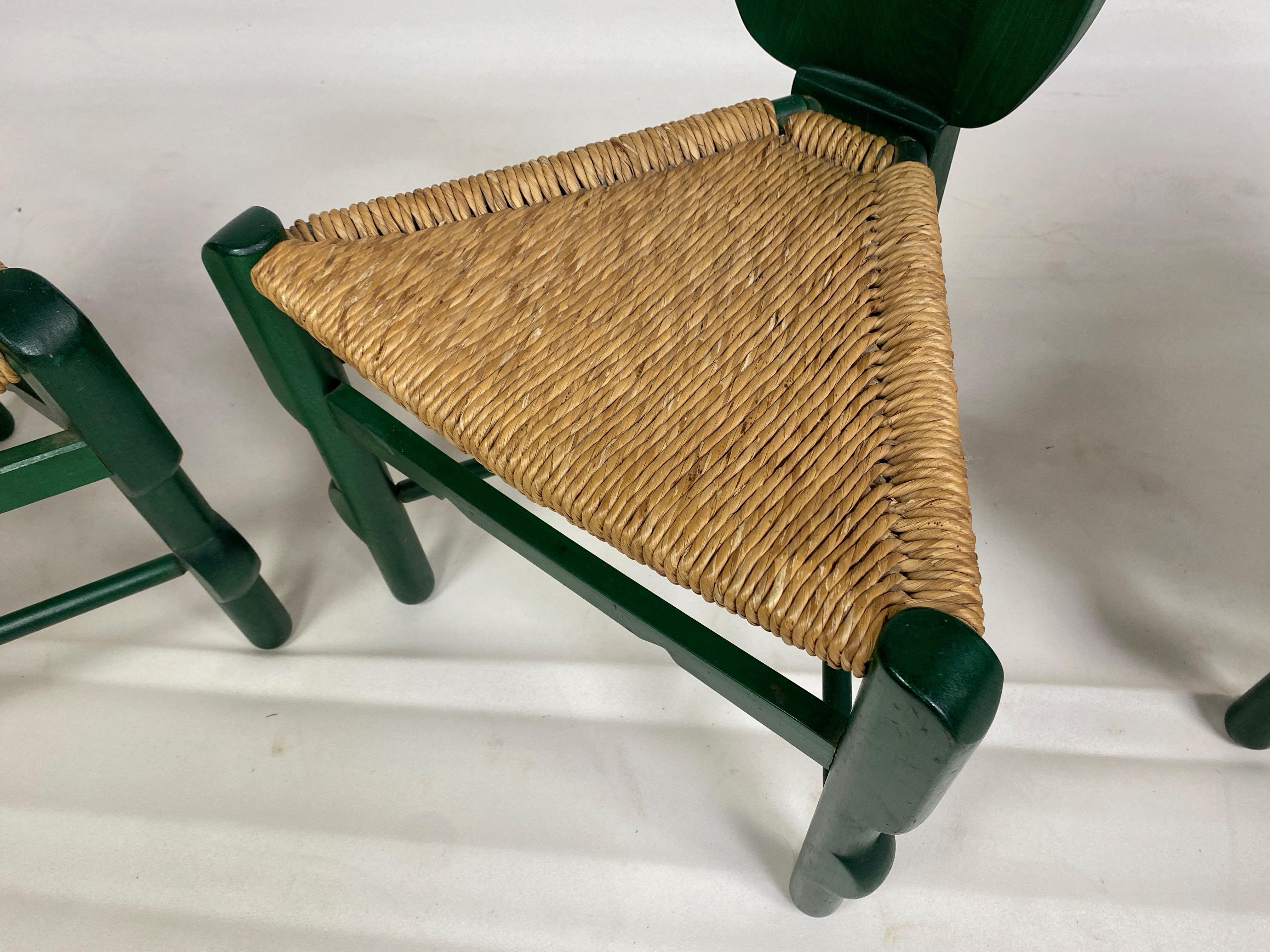Set of Three Green Side Chairs After a Design by Bernhard Hoetger 5