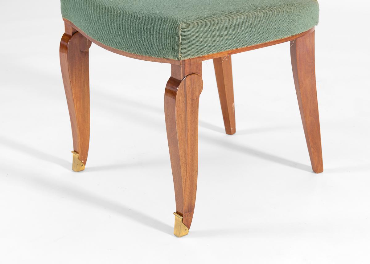 Trois chaises d'appoint en tissu vert de la collection de Thierry Despont Bon état - En vente à New York, NY