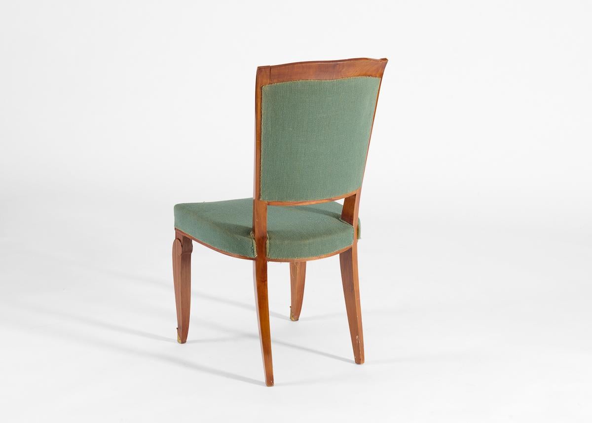 20ième siècle Trois chaises d'appoint en tissu vert de la collection de Thierry Despont en vente