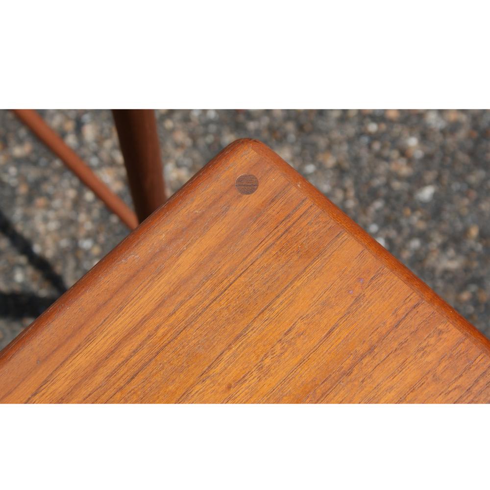 Set of Three Grete Jalk Danish Teak Nesting Tables In Good Condition For Sale In Pasadena, TX