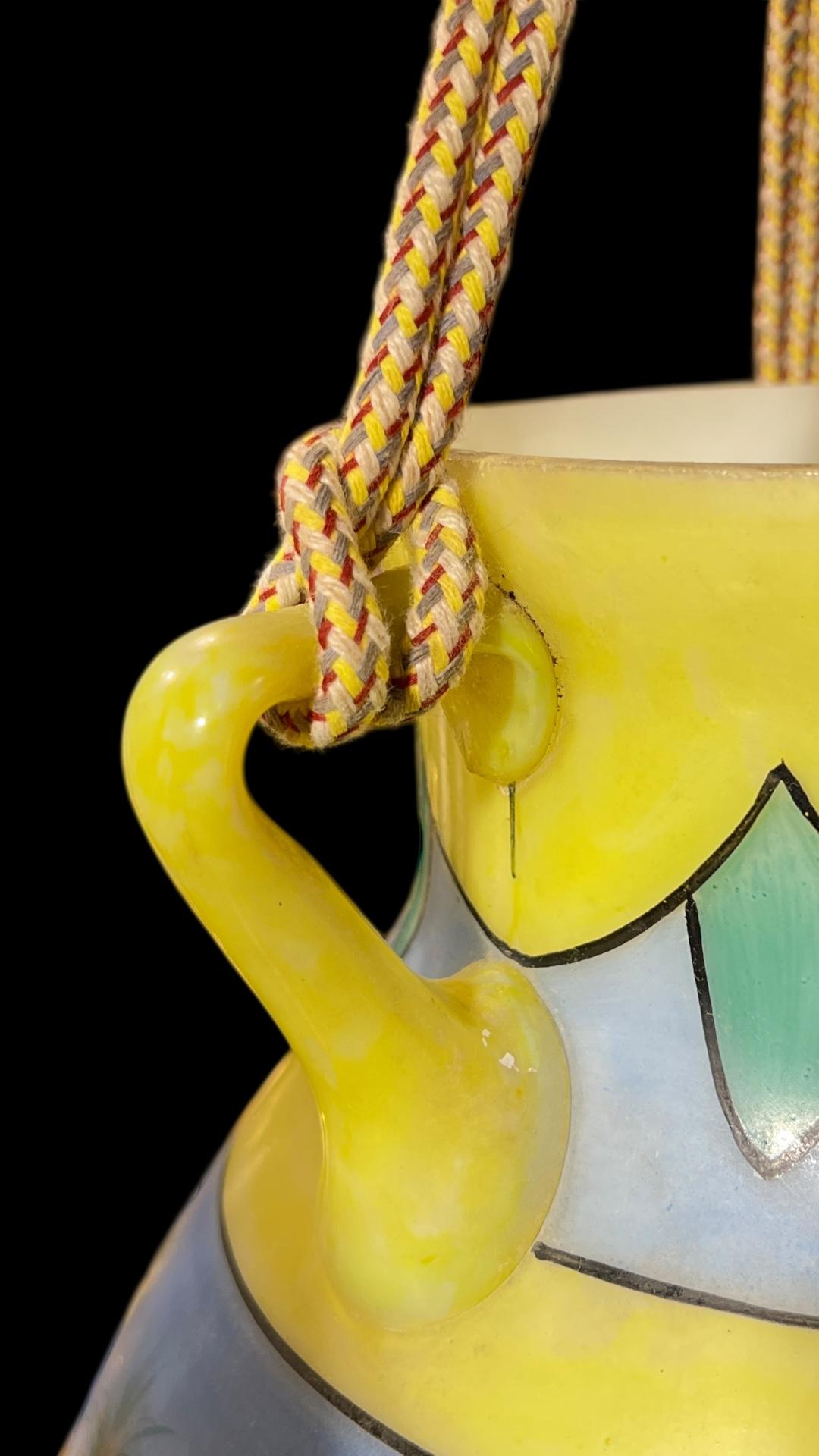 Ensemble de trois lampes de mosquée en verre islamique peintes à la main Bon état - En vente à New York, NY